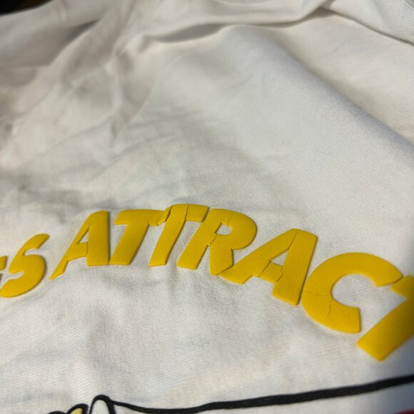 Womens Kith White Multi Long Sleeve Opposites Attract Graphic T- Shirt Top XS - Picture 13 of 14